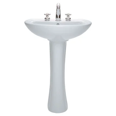 0236811.020 Cadet 8-in Widespread Pedestal Sink Top and Leg Combination, White