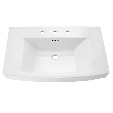 0328008.020 Townsend 8-in Widespread Pedestal Sink Top, White