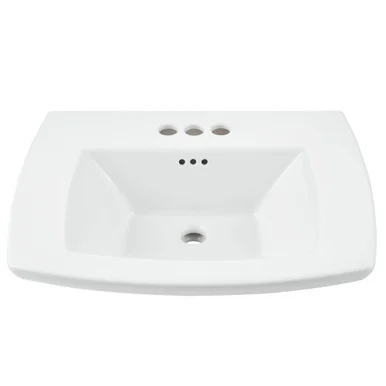 0445004.020 Edgemere 4-in Centerset Pedestal Sink Top, White