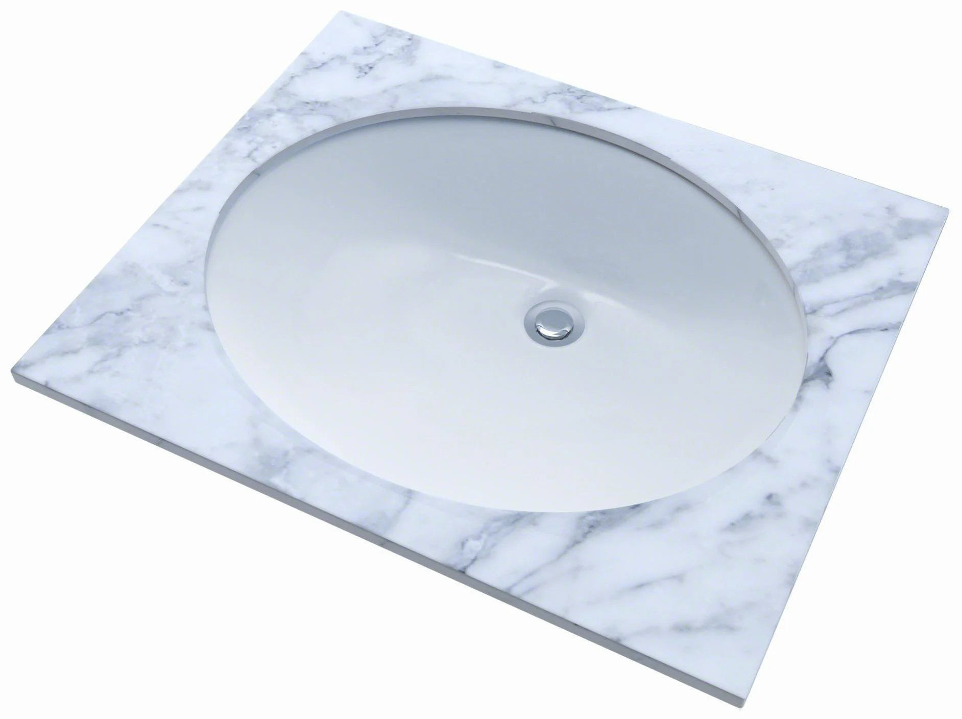 19" x 15" Undermount Bathroom Sink - Cotton White LT587#01 Toto