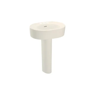 4" Faucet Center Pedestal Lavatory in Sedona Beige