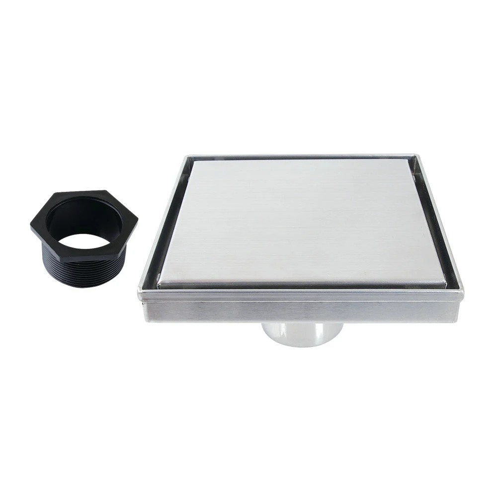 6" Stainless Steel Square Shower Drain in Chrome