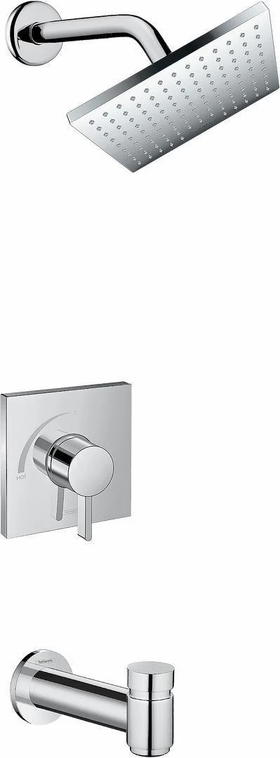 Vernis Shape Pressure Balance Tub & Shower Faucet - Chrome 04963000 Hansgrohe