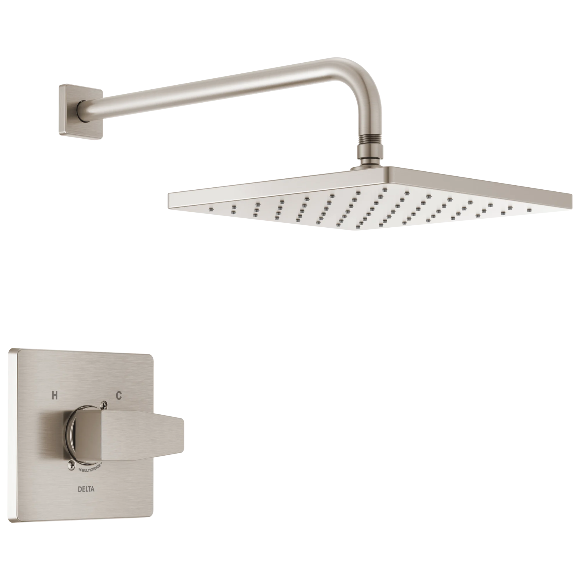 10" Square Raincan S/O & Monitor 14 Series Shower Trim (Recertified)in Spotshield Brushed Nickel