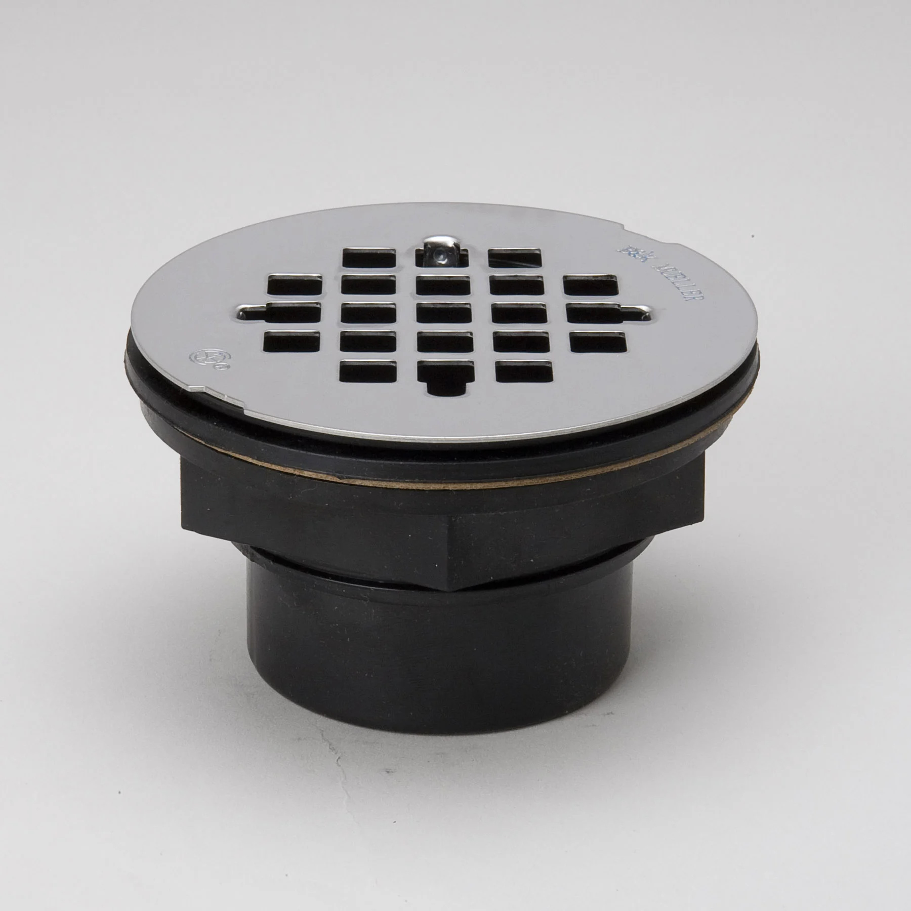 ABS 2-in Solvent WeldShower Drain 4-1/2-in Stainless Steel Grid