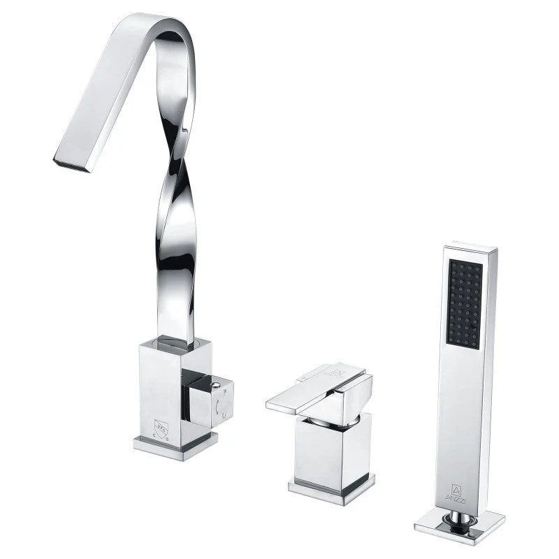 Alamere Single-Handle Deck-Mount Roman Tub Faucet in Chrome
