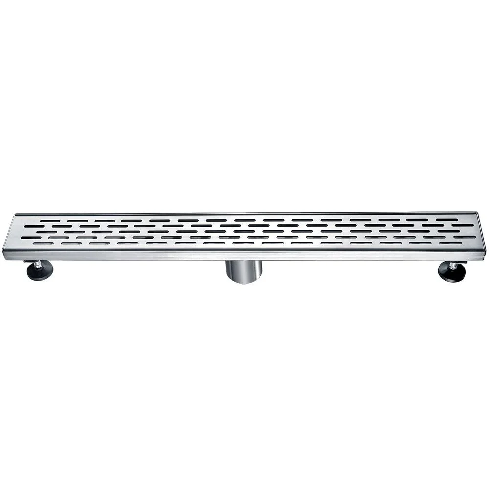 ALFI ABLD24C-BSS 24" Long Stainless Steel Linear Shower Drain with Groove Holes