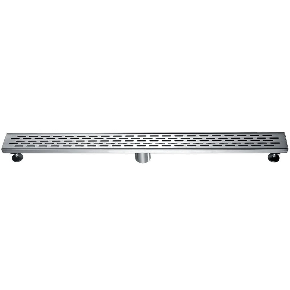ALFI ABLD36C-BSS 36" Modern Stainless Steel Linear Shower Drain with Groove Holes