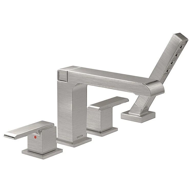 Ara Two Handle 4-Hole Roman Tub Faucet with Handshower