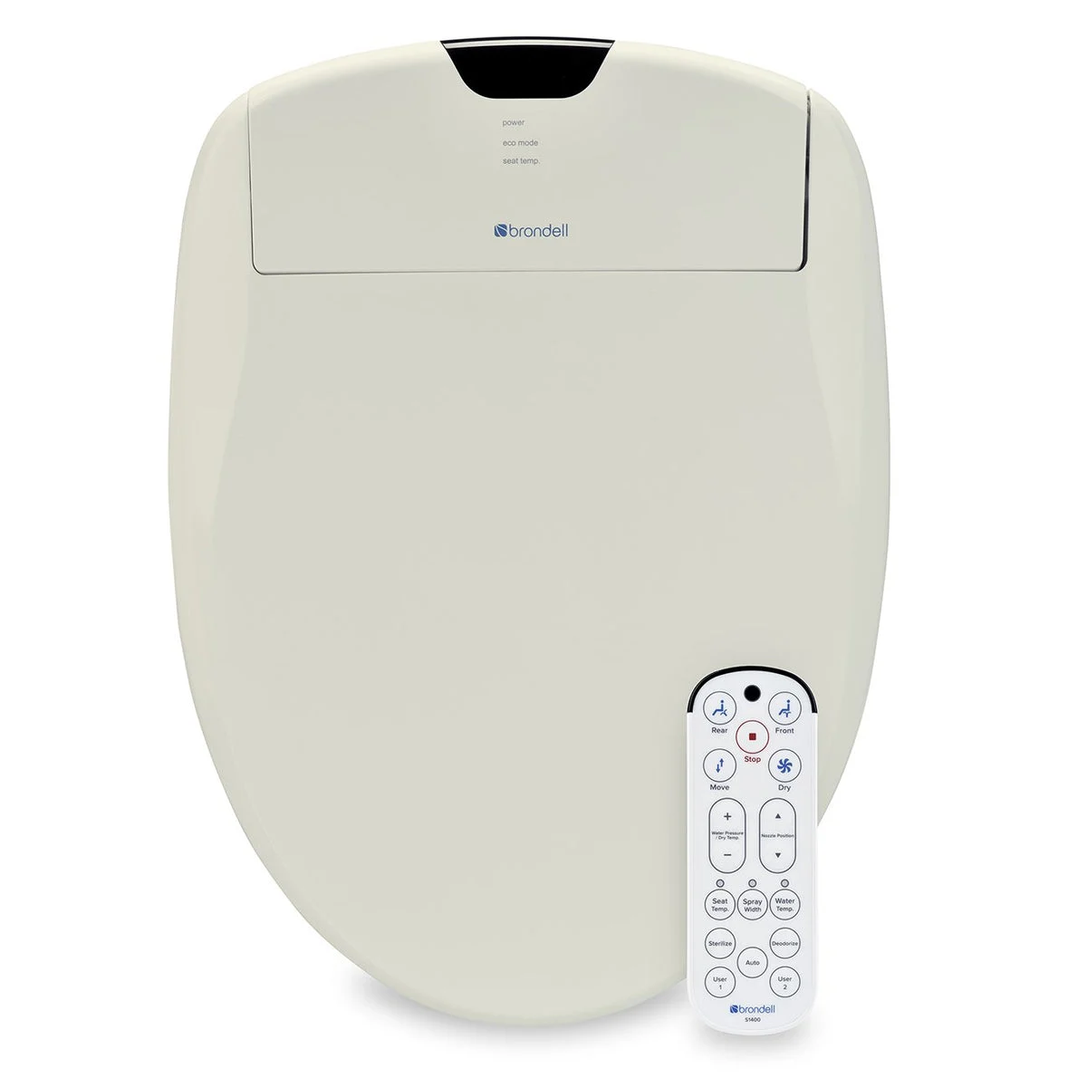 Brondell S1400-EB Swash 1400 Luxury Bidet Toilet Seat - Elongated, Biscuit