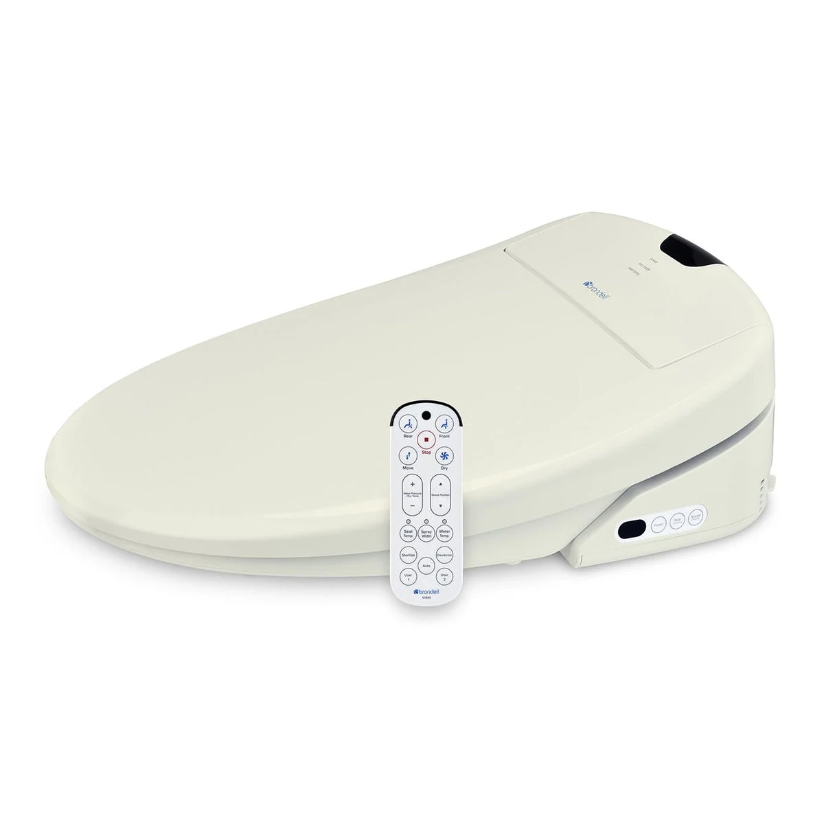 Brondell S1400-RB Swash 1400 Luxury Bidet Toilet Seat - Round, Biscuit