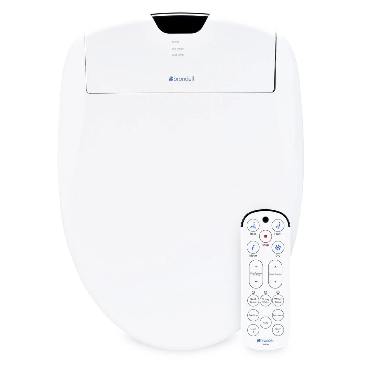 Brondell S1400-RW Swash 1400 Luxury Bidet Toilet Seat - Round, White
