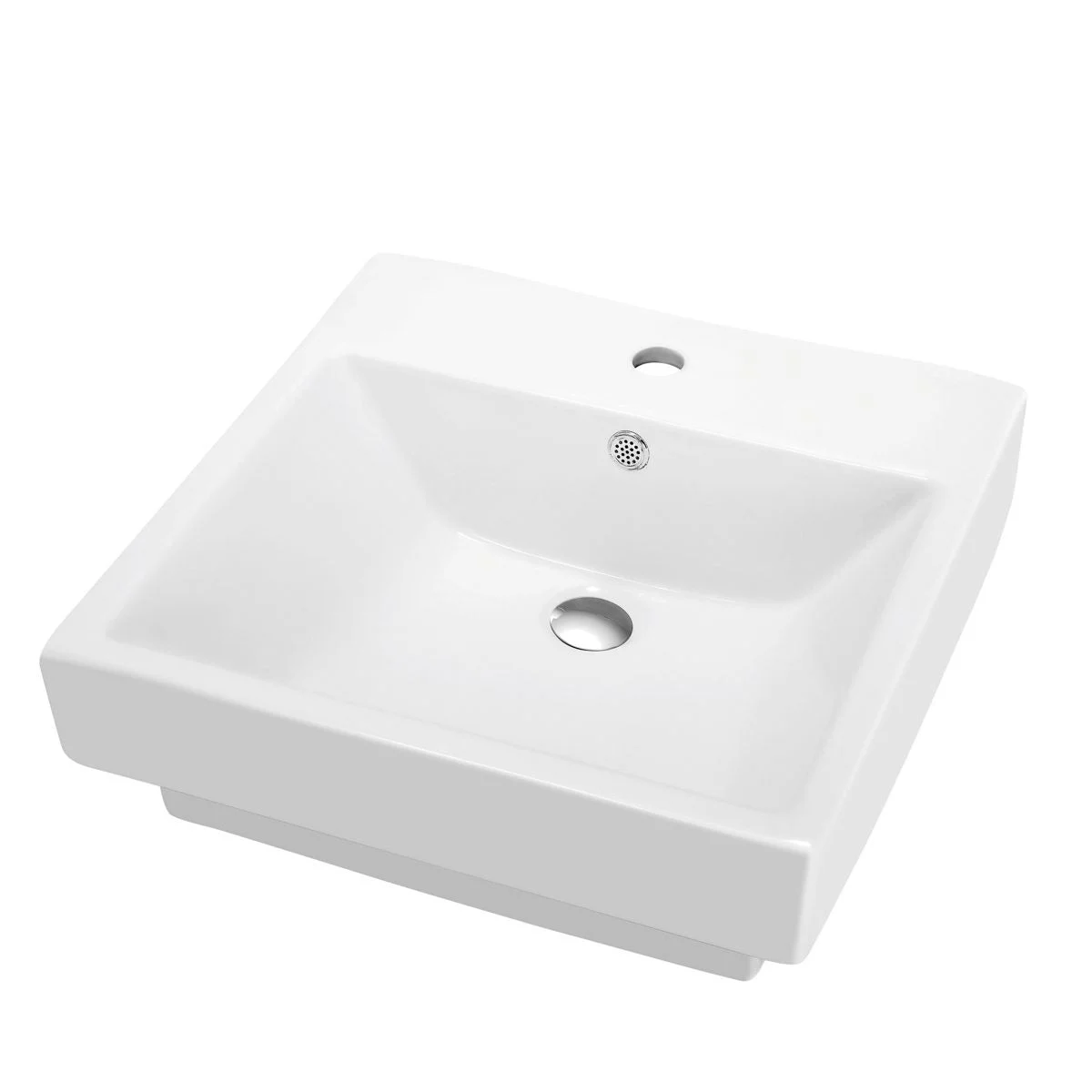 Ceramic Basin 20" X 20" Top-Mount Square Milan