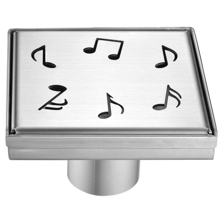 Dawn LSE050504 Seine River Series - Square Shower Drain 5"L (Stamping technique & press in the base)