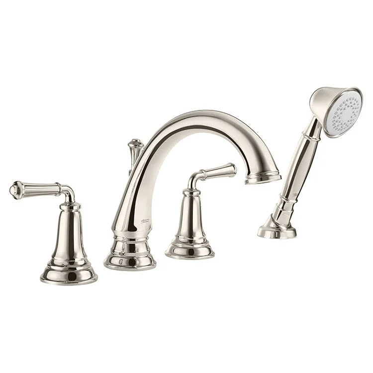 Delancey Two Handle Roman Tub Faucet with Handshower for Flash Valve