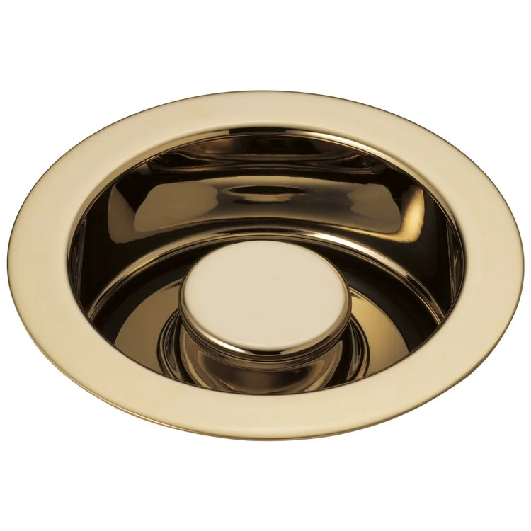 Disposal Flange Rook Stopper Brilliance Polished Gold 4-1/2 Inch Brass for Kitchen Sink 4-1/2 Inch