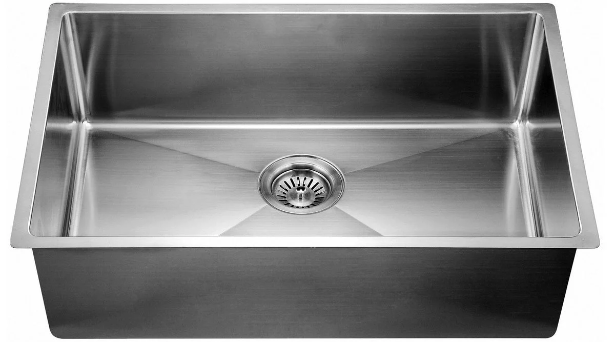 Extra Large Single Bowl 44" Kitchen Sink with Small Radius Corners