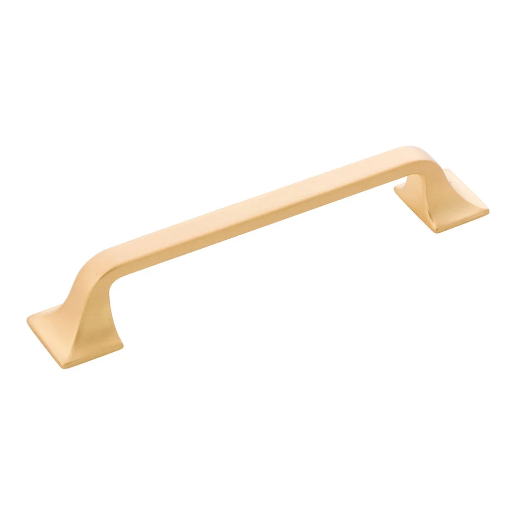 Forge Pull 5-1/16 Inch (128mm) Center to Center Brushed Golden Brass Finish