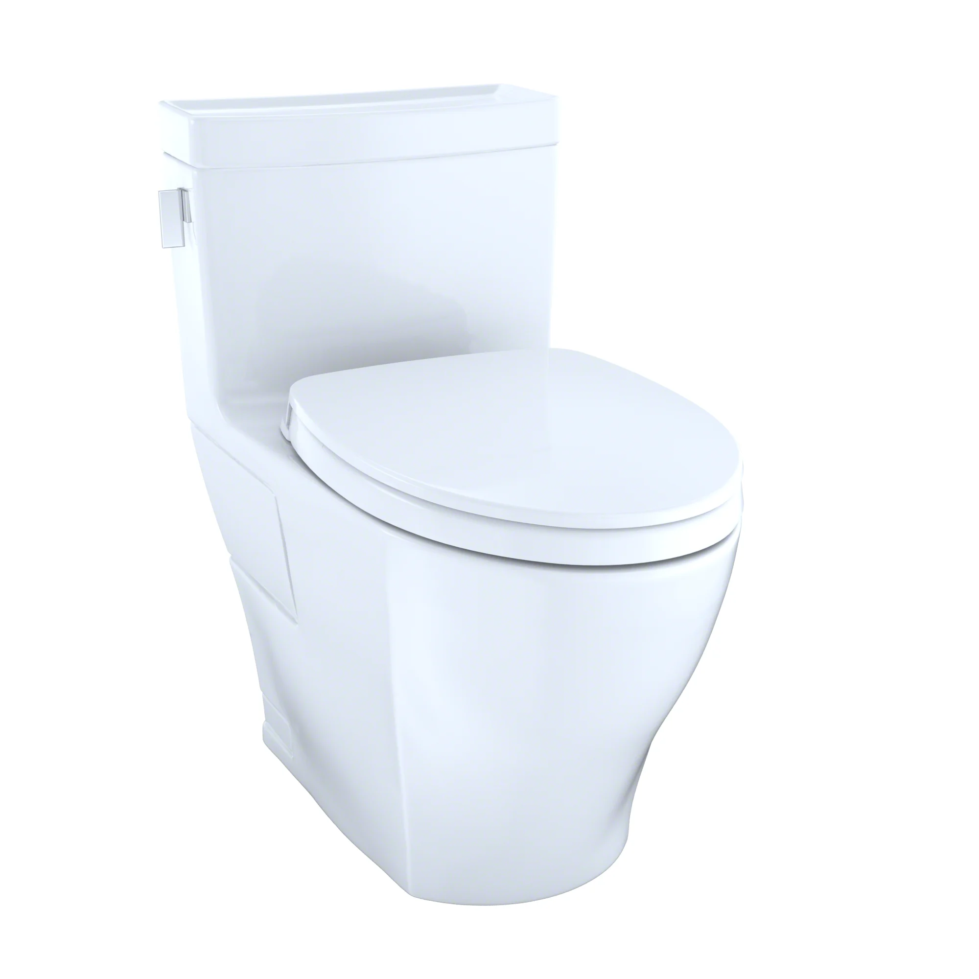Legato Comfort Height Elongated 1.28 GPF 1-Piece Toilet with SoftClose Seat - Cotton White MS624234CEFG#01 Toto