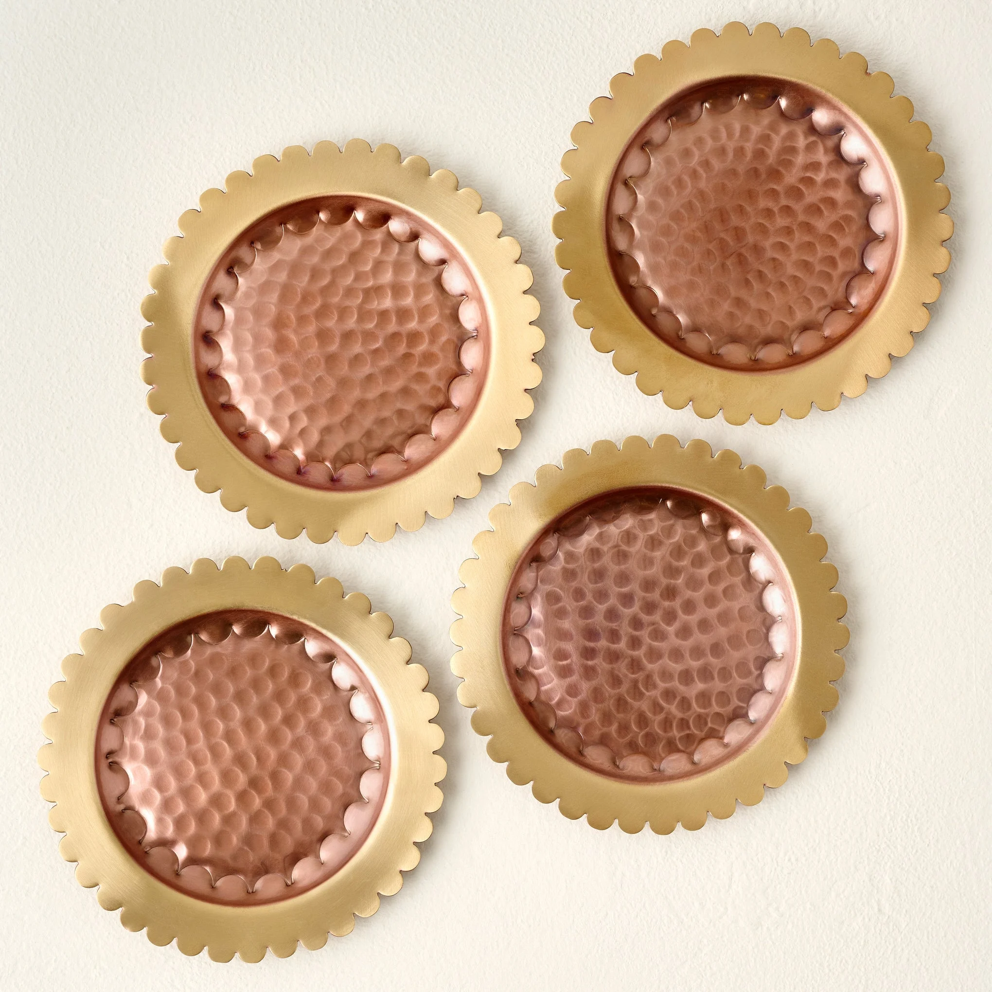 Magnolia Copper + Brass Coaster Set