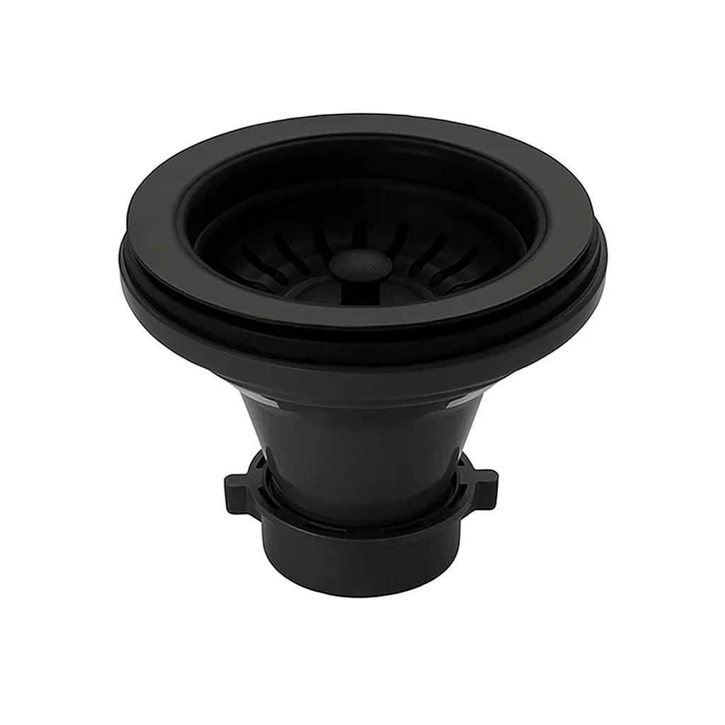 Matte Black Basket Strainer Set for 3-1/2" Drain Openings, SR-330-BL