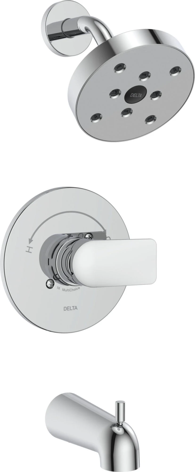 Portage 14 Series Pressure Balance Tub & Shower Trim - Chrome T14471 Delta