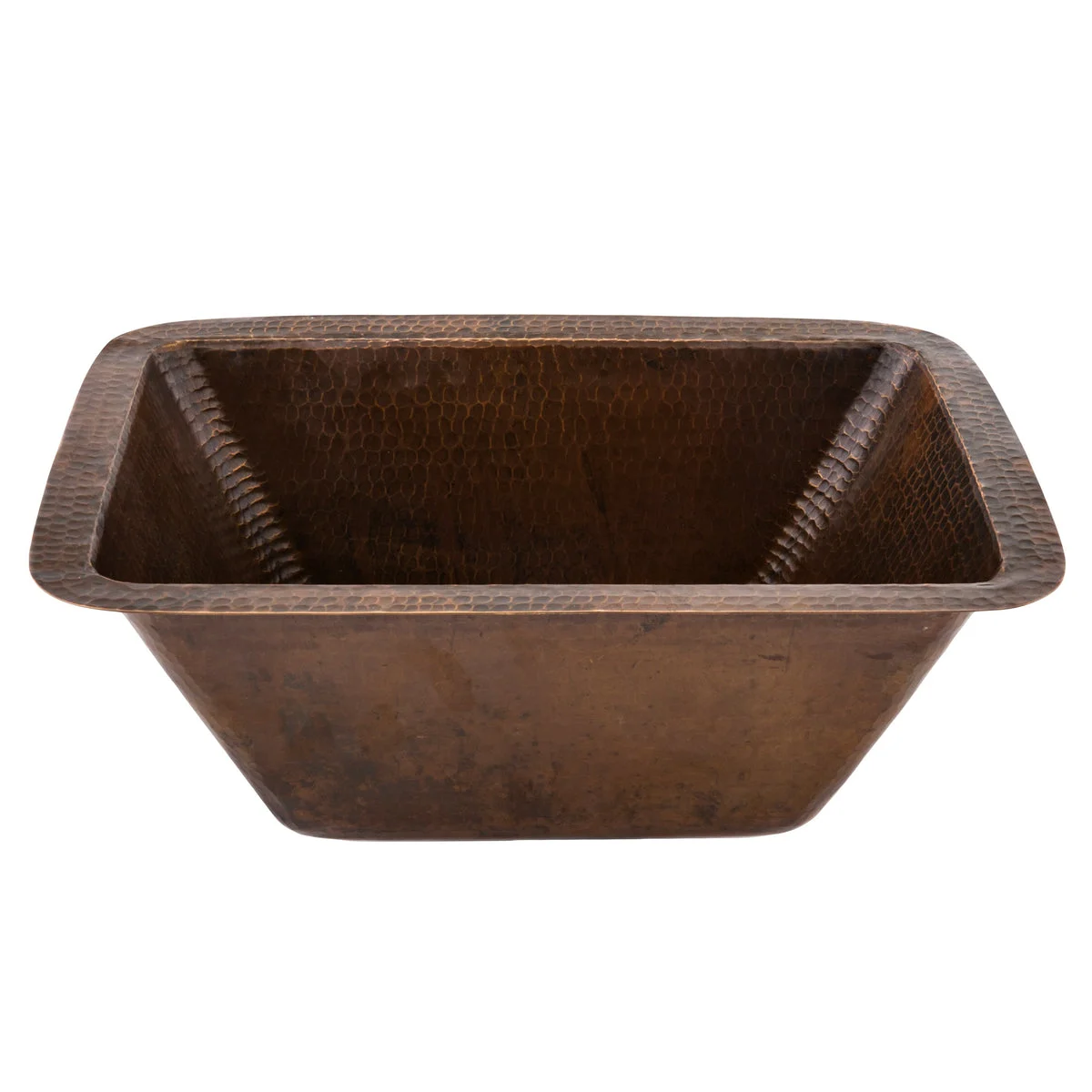 Premier Copper Products 17" x 12" Rectangle Copper Bar Sink with 2" Drain
