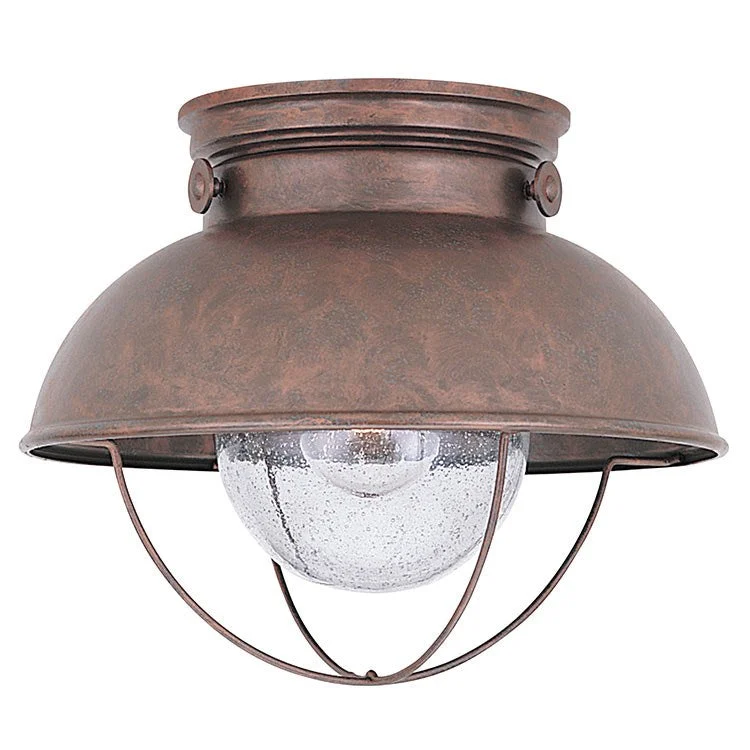 Sebring Single-Light Outdoor Flush Mount Ceiling Fixture