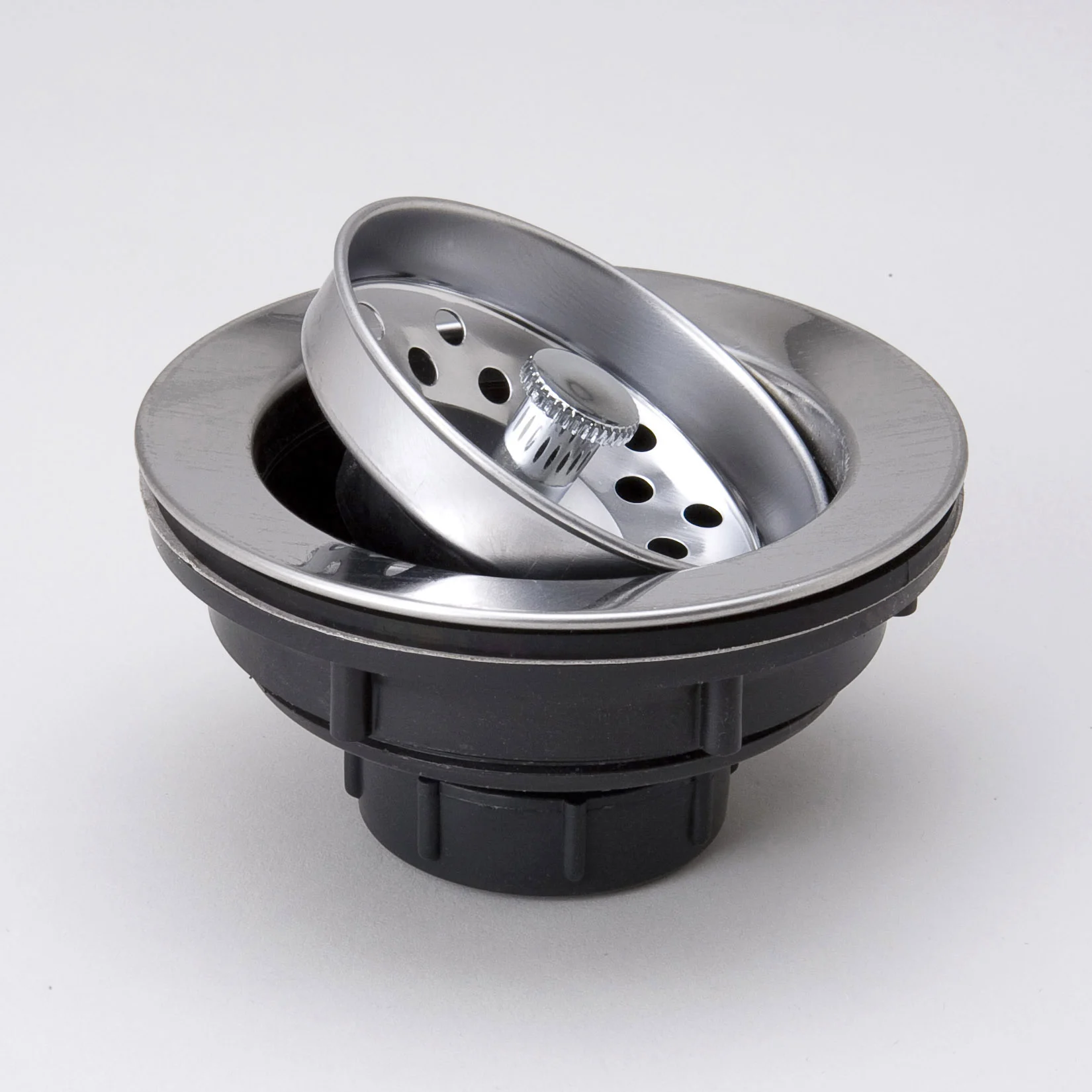 Stainless Steel Clad Plastic Sink Strainer 4-1/2-in Flange