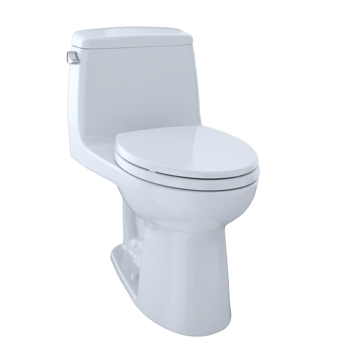Toto UltraMax MS854114E#01 Eco Elongated Front One-Piece Universal Height Toilet Cotton White