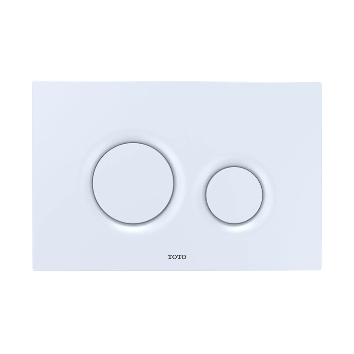 TOTO YT930#WH Dual Flush Round Push Button Plate for Select DuoFit In-Wall Tank Unit, White Matte