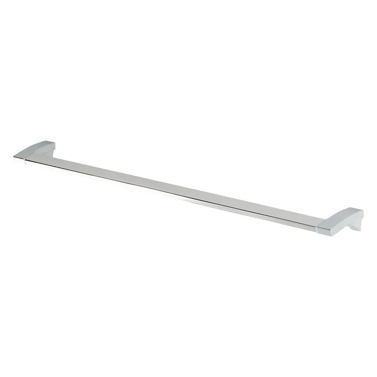 Towel Bar G Series 18 Inch Single Square Polished Chrome Metal 2-3/8 Inch Extension from Wall