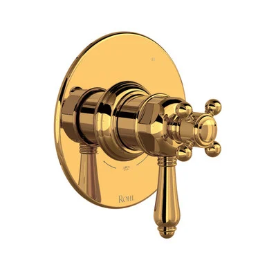 TTD47W1LMIB 1/2-in Thermostatic and Pressure Balance Trim with 3 Functions with Lever Handle, Italian Brass