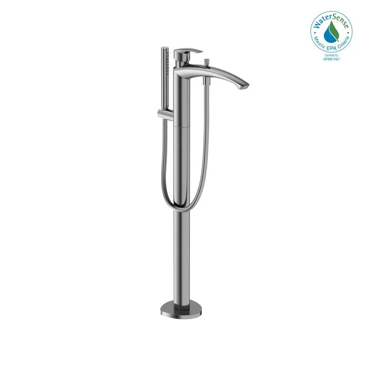 Tub Filler Trim GM Freestanding with Handshower 1 Lever Polished Chrome