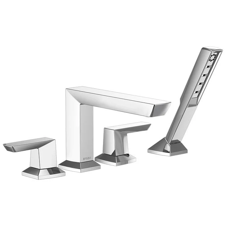 Vettis Two Handle Roman Tub Faucet with Handshower