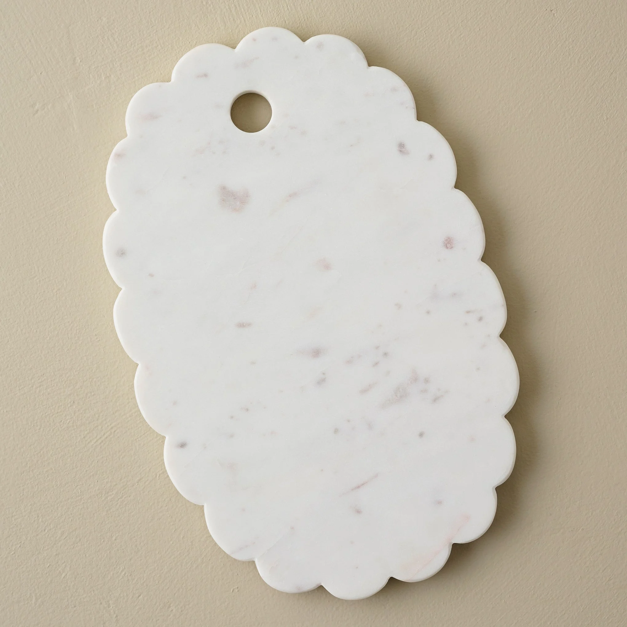 White Marble Scalloped Serving Board