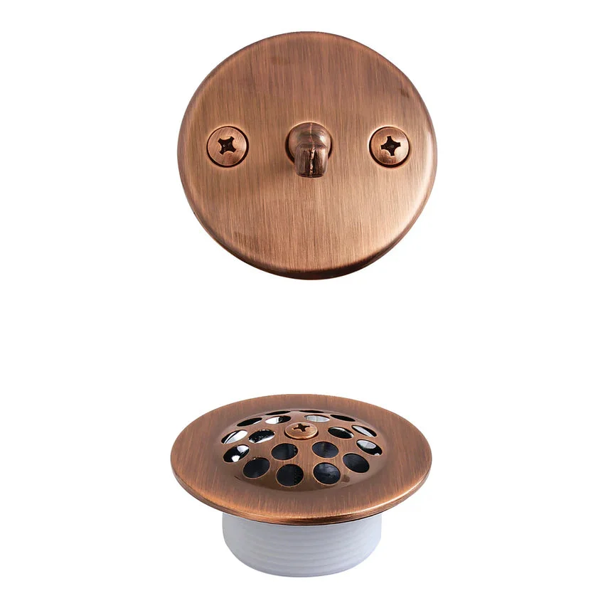 Zinc Alloy Trip Lever Tub Drain Conversion Kit in Antique Copper