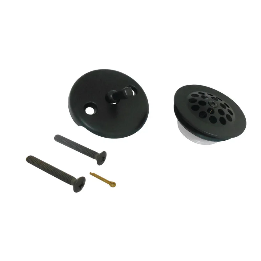 Zinc Alloy Trip Lever Tub Drain Conversion Kit in Matte Black