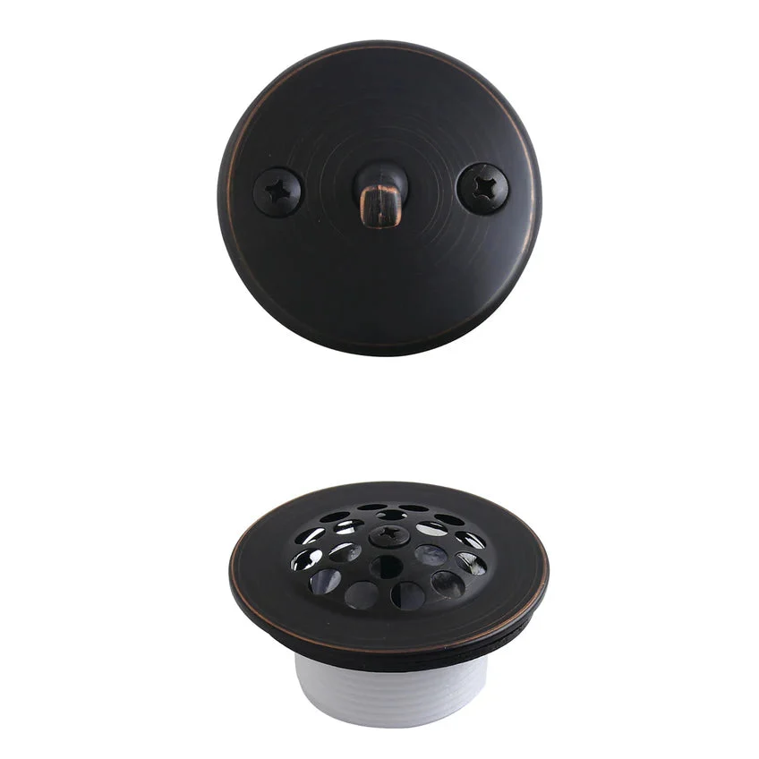 Zinc Alloy Trip Lever Tub Drain Conversion Kit in Naples Bronze