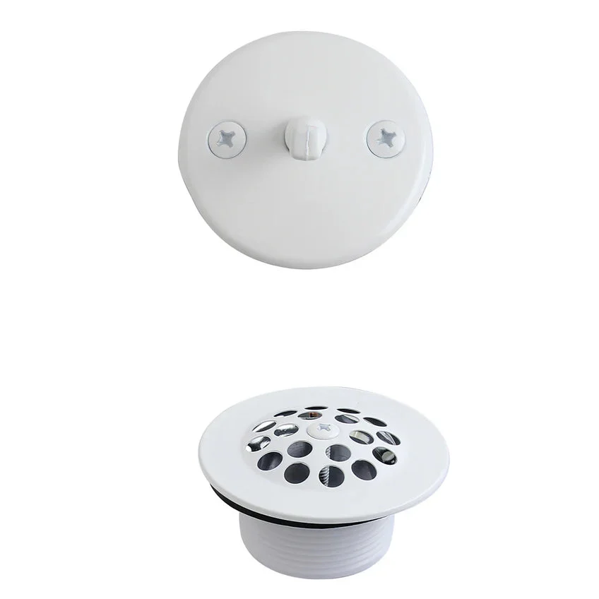 Zinc Alloy Trip Lever Tub Drain Conversion Kit in White